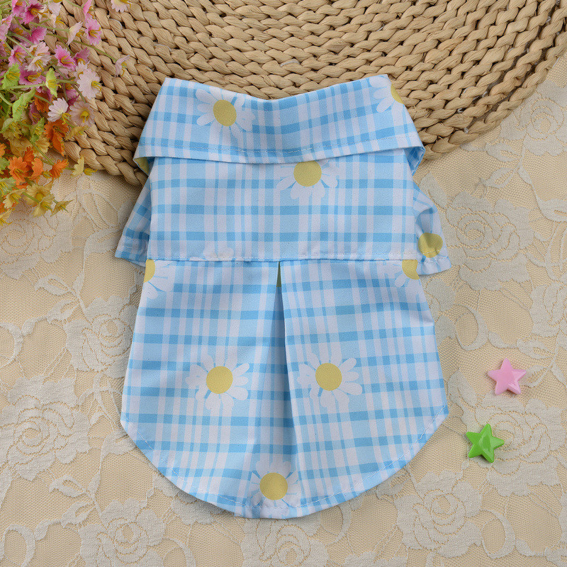 Vasaras mājdzīvnieku suņu apģērbi Havaju pludmales stils suņu T-krekli pogas Kaķēnu kucēnu apģērbi Čivavas Jorki Franču buldogu mājdzīvnieku krekls