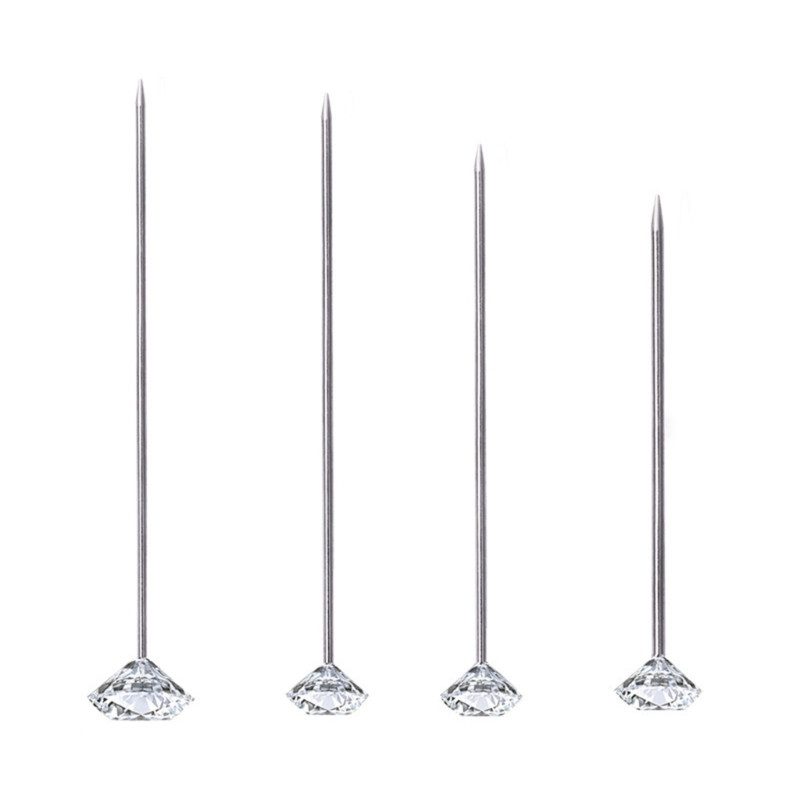 Peanõelad Läbipaistvad kudumisnõelad Pikad õmblusnõelad Teemantkujulised lillenõelad plastkarbiga kimpude jaoks käsitööks Kauba saatmine