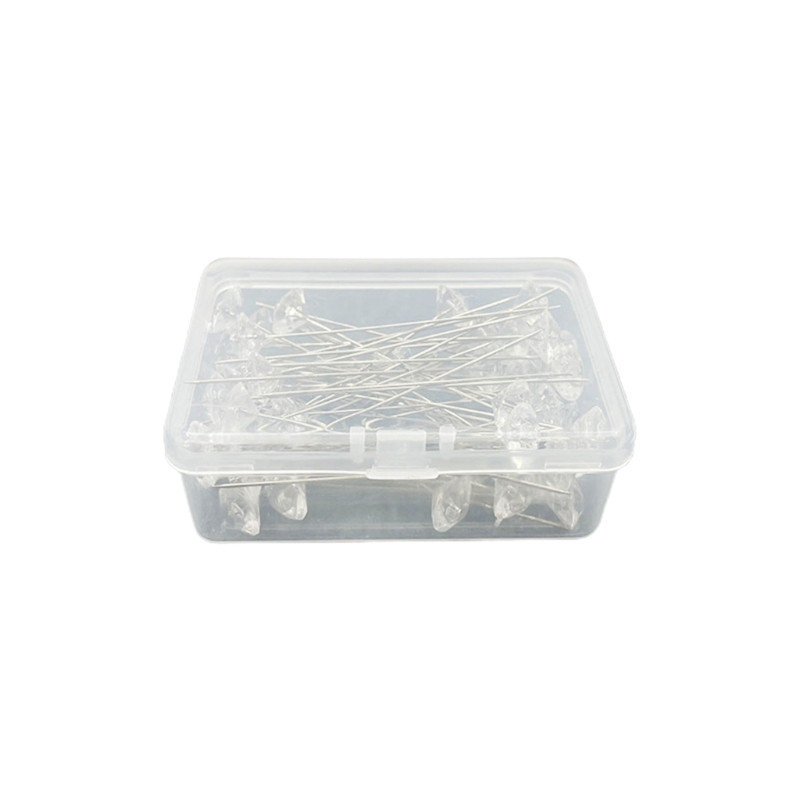 Peanõelad Läbipaistvad kudumisnõelad Pikad õmblusnõelad Teemantkujulised lillenõelad plastkarbiga kimpude jaoks käsitööks Kauba saatmine