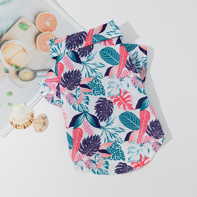 Χαβάης μπλουζάκια για σκύλους παραλίας με λεπτή αναπνεύσιμη καλοκαιρινή στολή Ρούχα για μικρά σκυλιά Γιλέκο για κουτάβι για κατοικίδια