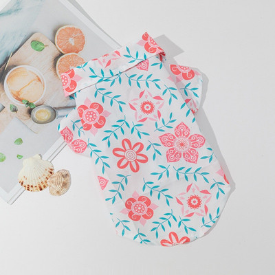 Χαβάης μπλουζάκια για σκύλους παραλίας με λεπτή αναπνεύσιμη καλοκαιρινή στολή Ρούχα για μικρά σκυλιά Γιλέκο για κουτάβι για κατοικίδια