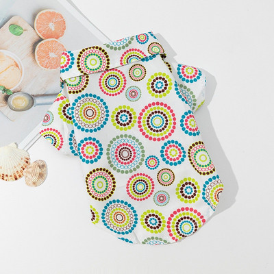 Χαβάης μπλουζάκια για σκύλους παραλίας με λεπτή αναπνεύσιμη καλοκαιρινή στολή Ρούχα για μικρά σκυλιά Γιλέκο για κουτάβι για κατοικίδια