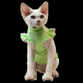 Vékony, ujjú, szfinx pamut mellény Bőrbarát szfinx macska ruhák nyári szőrtelen macska Devon Rex ruhák macska szfinx számára