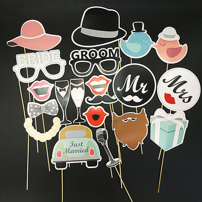 15-30 tk Naljakas pulmapaber fotokabiini rekvisiidid DIY vuntsid huuled prillid maskid fotokabiini meeskonna pruudi sünnipäevapeo kaunistus