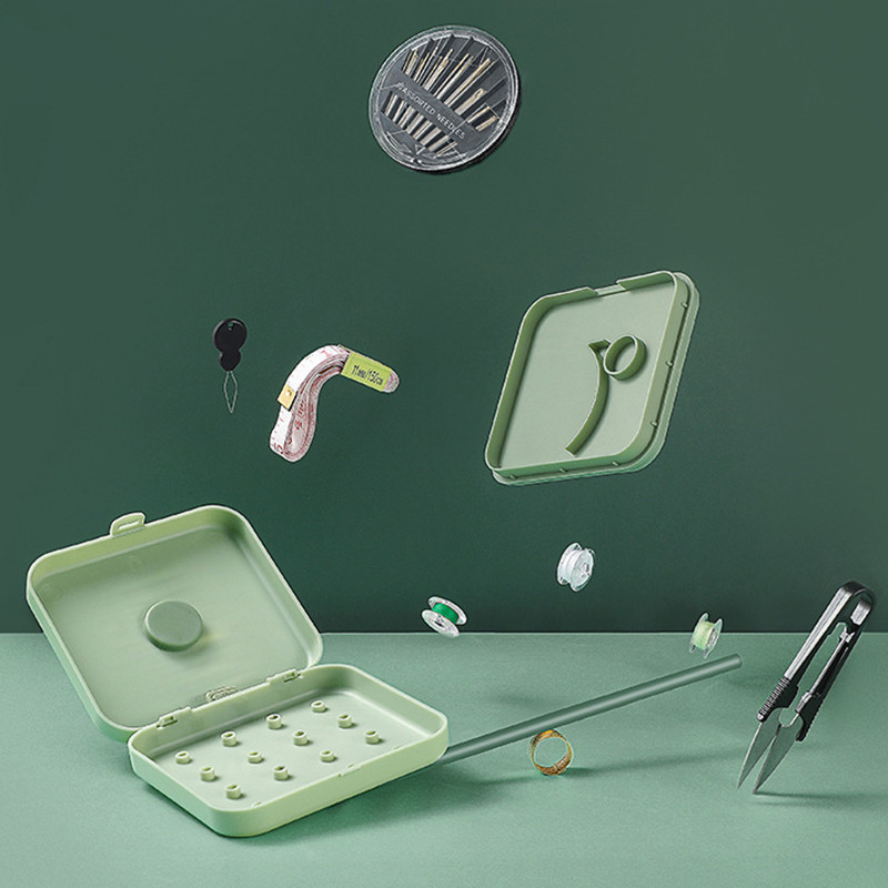 Šujamie diegi Kastes spoles Uzglabāšanas futrālis Daudzkrāsu adatu spoles organizators Mājsaimniecības šūšanas piederumi Mājsaimniecības kopmītne