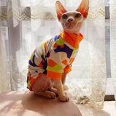 Pavasara sfinksa kaķu drēbes Kaila kaķa jauka multfilma Kamuflāža ar bruņurupuču apakšmētelis Ādai draudzīgs T-krekls kaķu suņu virsdrēbēm