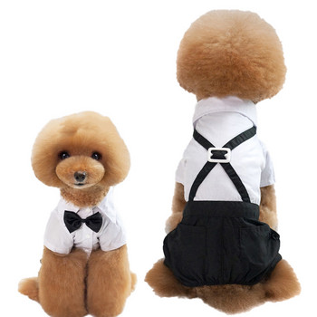 Ρούχα για σκύλους Gentleman Επίσημο μπλουζάκι νυφικό για κουτάβι για μικρά σκυλιά Παπιγιόν στολή για κατοικίδια Γαλλικά μπουλντόγκ Chihuahua Κοστούμια για πάρτι