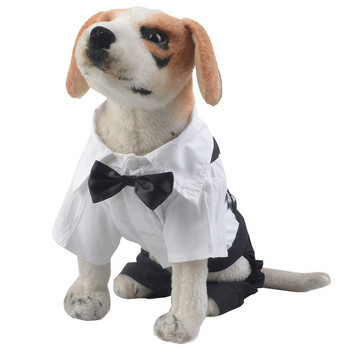 Ρούχα για σκύλους Gentleman Επίσημο μπλουζάκι νυφικό για κουτάβι για μικρά σκυλιά Παπιγιόν στολή για κατοικίδια Γαλλικά μπουλντόγκ Chihuahua Κοστούμια για πάρτι
