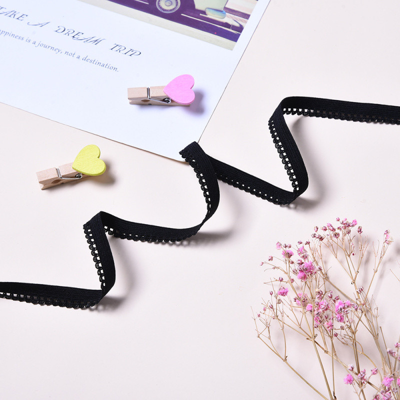 10 jardu 10 mm platuma elastīgā lente apakšveļai Krūštura biksēm Augstas kvalitātes rokām darināti apģērba šūšanas piederumi