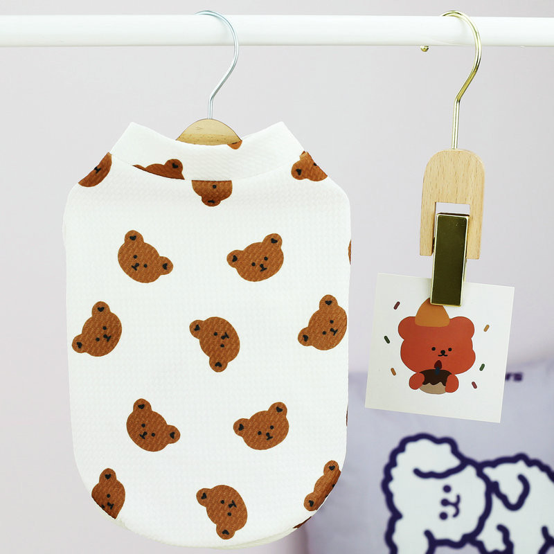 Kisállat Kutya Ruhák Medve Fej Ingek Kutya Ruházat Macska Kicsi Aranyos Vékony Tavaszi Nyári Divat Fiú Lány Chihuahua Kisállat termékek 2023