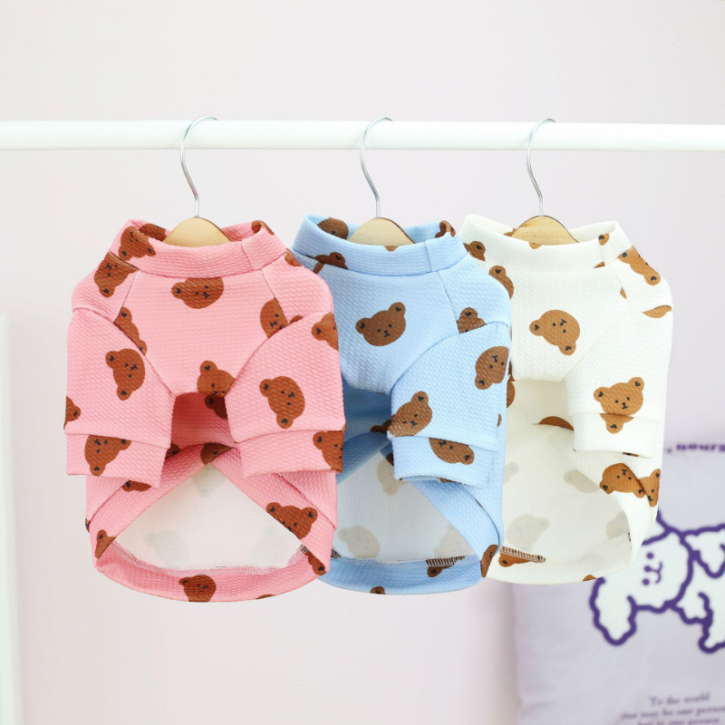 Kisállat Kutya Ruhák Medve Fej Ingek Kutya Ruházat Macska Kicsi Aranyos Vékony Tavaszi Nyári Divat Fiú Lány Chihuahua Kisállat termékek 2023