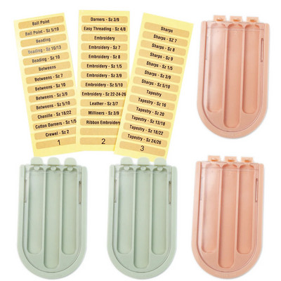 Chzimade 4PCS Органайзер за игли за плетене Пластмасова кутия за съхранение на дълга игла Кука за плетене на една кука Шевни инструменти Кутия за съхранение на аксесоари