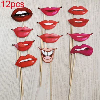 Ballīšu rekvizīti Foto kabīnes aksesuāri Smieklīgi lūpas Ūsas Pipe Photo Booth Rekvizīti Fotozvanu komplekti Dzimšanas dienas kāzu ballītes dekorēšana