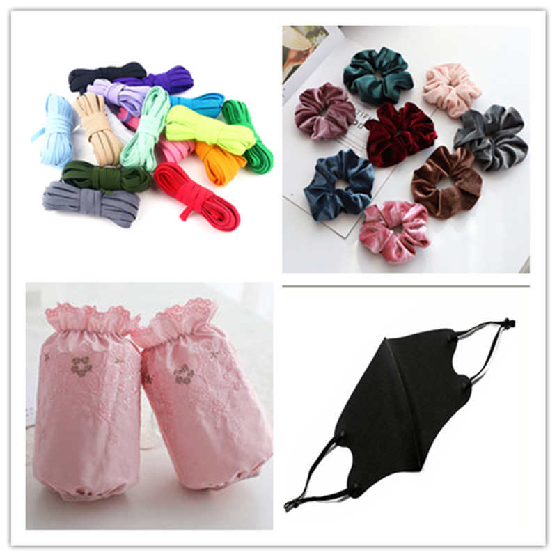 5 m elasztikus gumiszalag színes varrás háztartási gumiszalag poliészter rugalmas szalag ruha varrás kiegészítők tartozékok 6 mm