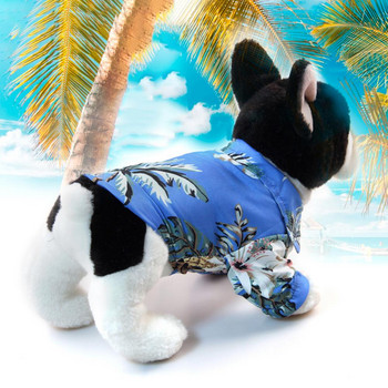 Домашни любимци Кучешка риза Coconut Tree Pineapple Print Hawaii Beach Shirt Blouse Pet Dog Clouse