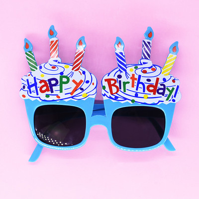 Очила за парти за рожден ден Забавна свещ Слънчогледови слънчеви очила Дъга Честит рожден ден Кабина за снимки Подпори Доставки Декорация за парти за деца