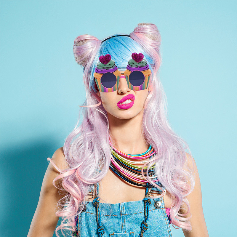 Очила за парти за рожден ден Забавна свещ Слънчогледови слънчеви очила Дъга Честит рожден ден Кабина за снимки Подпори Доставки Декорация за парти за деца