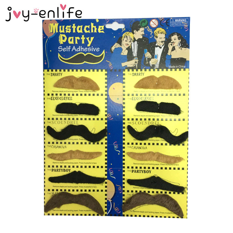 JOY-ENLIFE 12gb Smieklīgs kostīms Pirātu ballītes ūsas Cosplay Viltus ūsas Viltus bārda bērniem Pieaugušo Helovīna ballītes dekorēšana