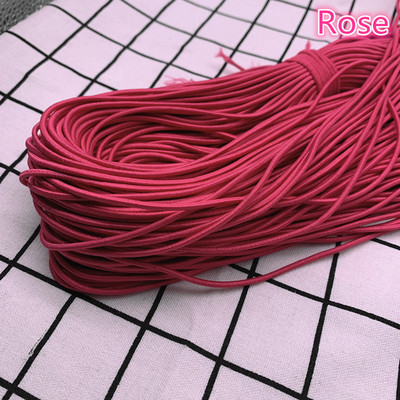 Jauna 5 jardi 2 mm 2,5 mm augsta elastīga apaļa elastīga gumijas joslas elastīga aukla rotaslietu izgatavošanai un aksesuāri