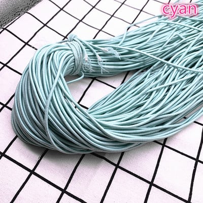 Jauna 5 jardi 2 mm 2,5 mm augsta elastīga apaļa elastīga gumijas joslas elastīga aukla rotaslietu izgatavošanai un aksesuāri