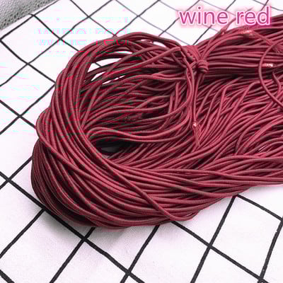 Jauna 5 jardi 2 mm 2,5 mm augsta elastīga apaļa elastīga gumijas joslas elastīga aukla rotaslietu izgatavošanai un aksesuāri