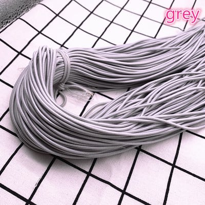 Jauna 5 jardi 2 mm 2,5 mm augsta elastīga apaļa elastīga gumijas joslas elastīga aukla rotaslietu izgatavošanai un aksesuāri