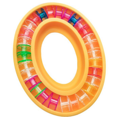 Ritės laikiklis siuvimo įrankiai Plastikinė ritės laikymo dėžutė Guminis žiedas siuvimo adatos Taurės rankdarbiams nešiojami