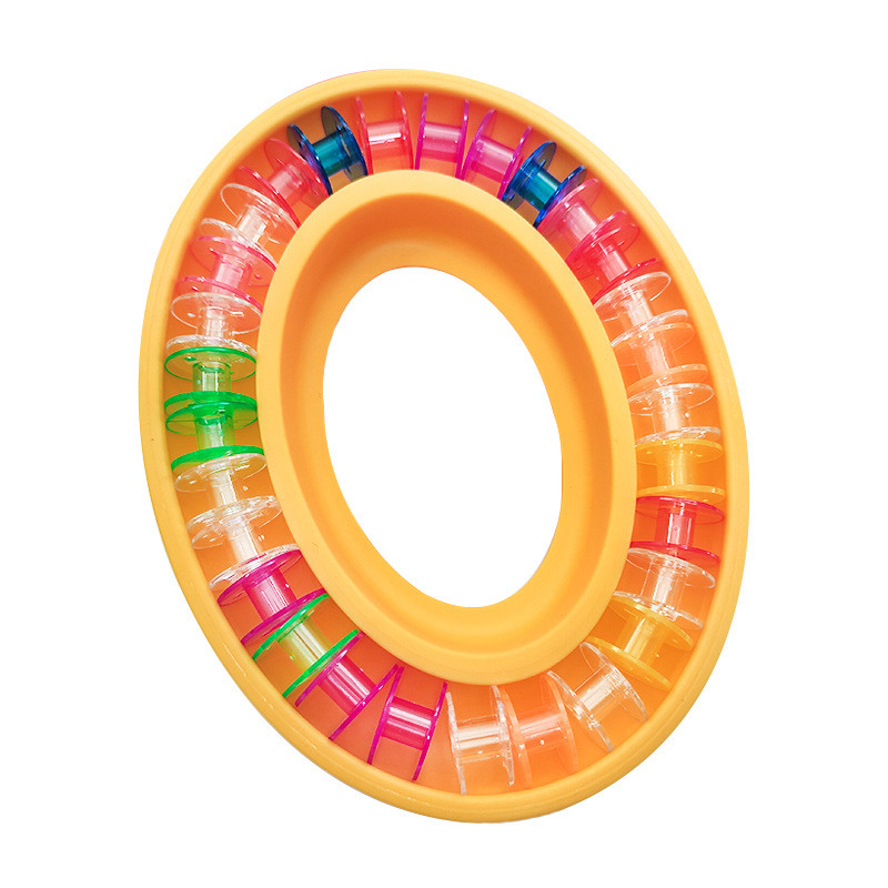 Ritės laikiklis siuvimo įrankiai Plastikinė ritės laikymo dėžutė Guminis žiedas siuvimo adatos Taurės rankdarbiams nešiojami