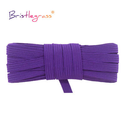 BRISTLEGRASS 2 5 10 Yard 1/4" 6 mm plokščias liesas elastinis laidas latekso guminė juosta, elastinga styginė, veido dangtelis, suknelės su ausies kilpa siuvimo apdaila