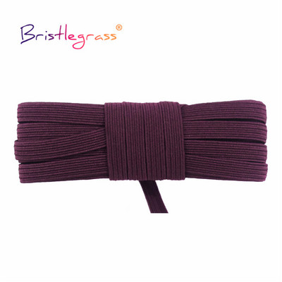 BRISTLEGRASS 2 5 10 Yard 1/4" 6 mm plokščias liesas elastinis laidas latekso guminė juosta, elastinga styginė, veido dangtelis, suknelės su ausies kilpa siuvimo apdaila
