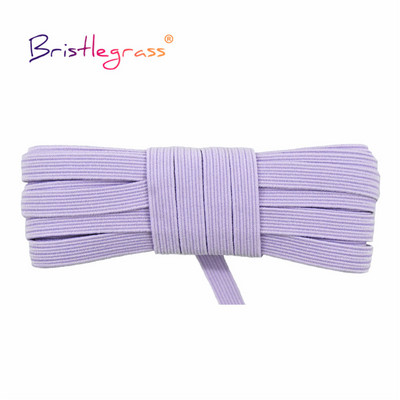 BRISTLEGRASS 2 5 10 Yard 1/4" 6 mm plokščias liesas elastinis laidas latekso guminė juosta, elastinga styginė, veido dangtelis, suknelės su ausies kilpa siuvimo apdaila