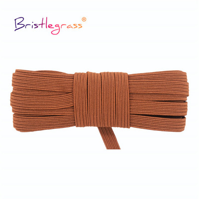 BRISTLEGRASS 2 5 10 Yard 1/4" 6 mm plokščias liesas elastinis laidas latekso guminė juosta, elastinga styginė, veido dangtelis, suknelės su ausies kilpa siuvimo apdaila
