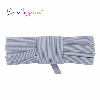 BRISTLEGRASS 2 5 10 Yard 1/4" 6 mm plokščias liesas elastinis laidas latekso guminė juosta, elastinga styginė, veido dangtelis, suknelės su ausies kilpa siuvimo apdaila