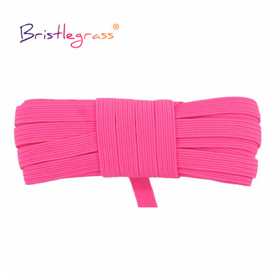 BRISTLEGRASS 2 5 10 Yard 1/4" 6 mm plokščias liesas elastinis laidas latekso guminė juosta, elastinga styginė, veido dangtelis, suknelės su ausies kilpa siuvimo apdaila
