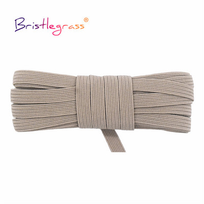 BRISTLEGRASS 2 5 10 Yard 1/4" 6 mm plokščias liesas elastinis laidas latekso guminė juosta, elastinga styginė, veido dangtelis, suknelės su ausies kilpa siuvimo apdaila