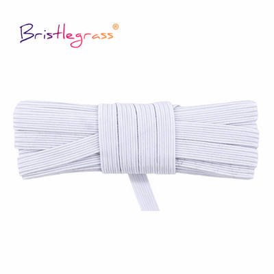 BRISTLEGRASS 2 5 10 Yard 1/4" 6 mm plokščias liesas elastinis laidas latekso guminė juosta, elastinga styginė, veido dangtelis, suknelės su ausies kilpa siuvimo apdaila