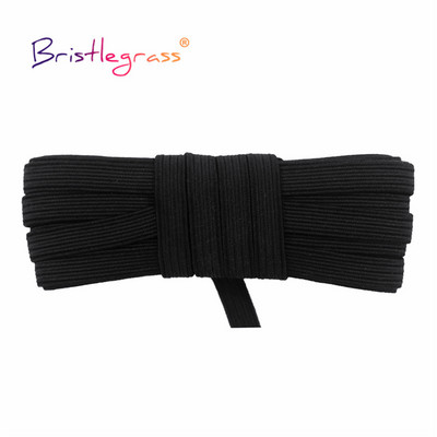 BRISTLEGRASS 2 5 10 Yard 1/4" 6 mm plokščias liesas elastinis laidas latekso guminė juosta, elastinga styginė, veido dangtelis, suknelės su ausies kilpa siuvimo apdaila