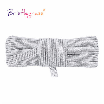 BRISTLEGRASS 2 5 10 Yard 1/4" 6 mm plokščias liesas elastinis laidas latekso guminė juosta, elastinga styginė, veido dangtelis, suknelės su ausies kilpa siuvimo apdaila
