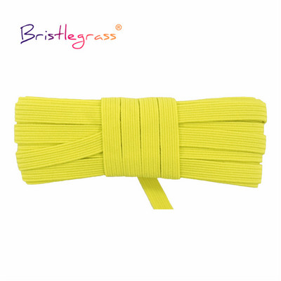 BRISTLEGRASS 2 5 10 Yard 1/4" 6 mm plokščias liesas elastinis laidas latekso guminė juosta, elastinga styginė, veido dangtelis, suknelės su ausies kilpa siuvimo apdaila