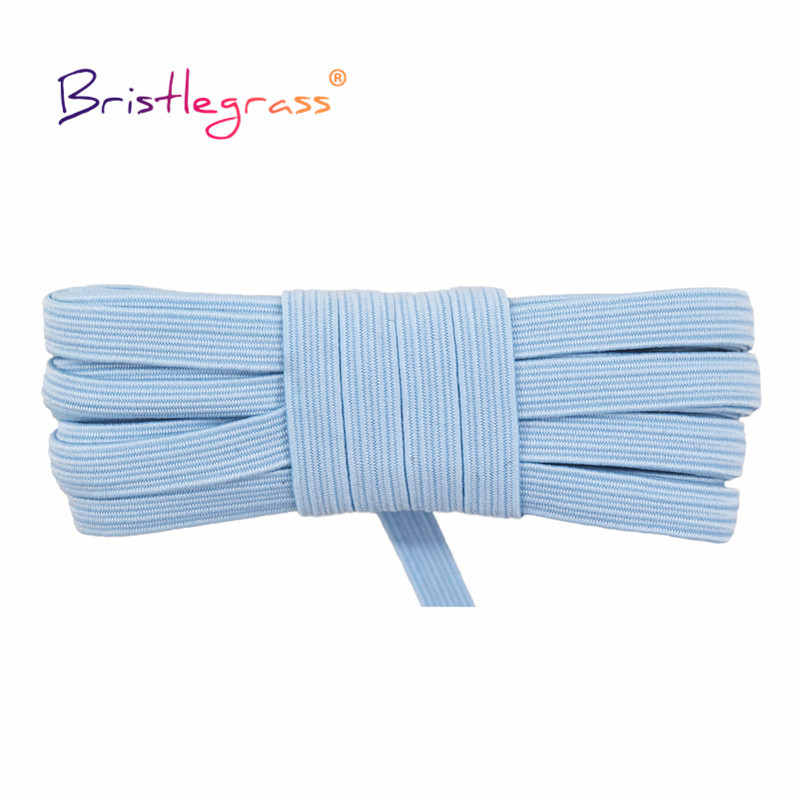 BRISTLEGRASS 2 5 10 Yard 1/4" 6 mm plokščias liesas elastinis laidas latekso guminė juosta, elastinga styginė, veido dangtelis, suknelės su ausies kilpa siuvimo apdaila