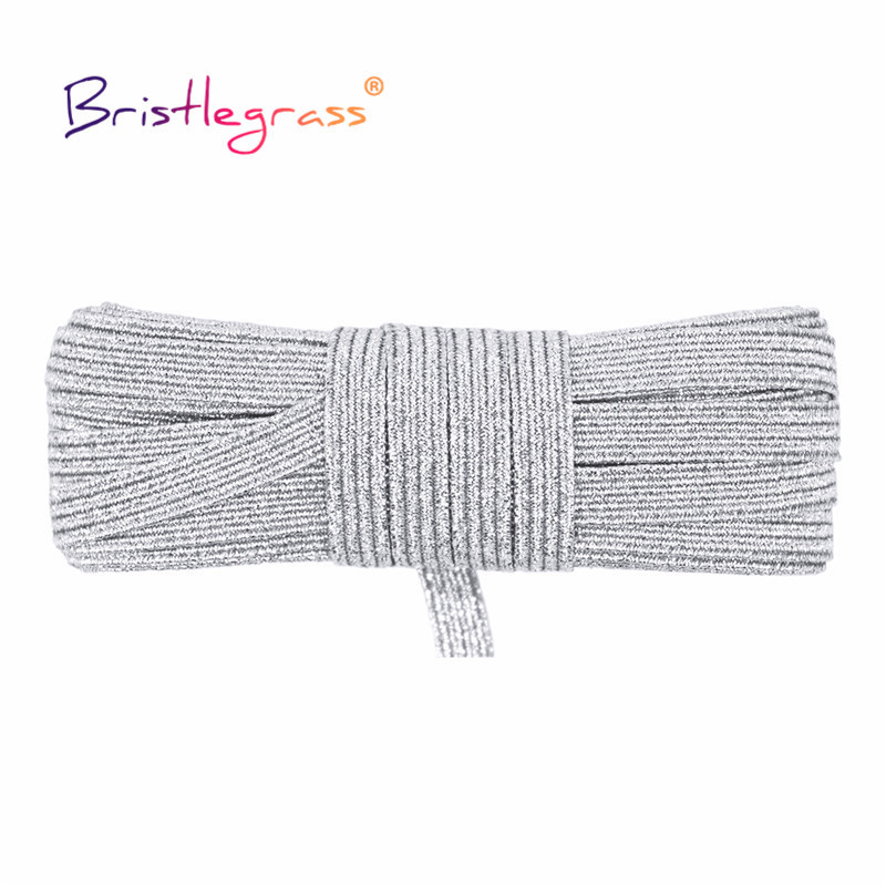 BRISTLEGRASS 2 5 10 Yard 1/4" 6 mm plokščias liesas elastinis laidas latekso guminė juosta, elastinga styginė, veido dangtelis, suknelės su ausies kilpa siuvimo apdaila