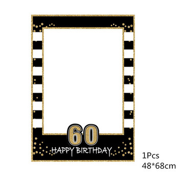 1 комплект 18 30 40 50 60 годишни хартиени ръчни реквизити за фотография за рожден ден Възрастен юбилей Честит рожден ден Парти Декор Статии