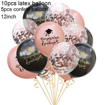 1Gb Melnā zelta izlaiduma rāmis Izlaiduma ballītes kabīnes rekvizīti Izlaiduma foto dekori DIY foto rekvizīti Izlaiduma ballītes piederumi