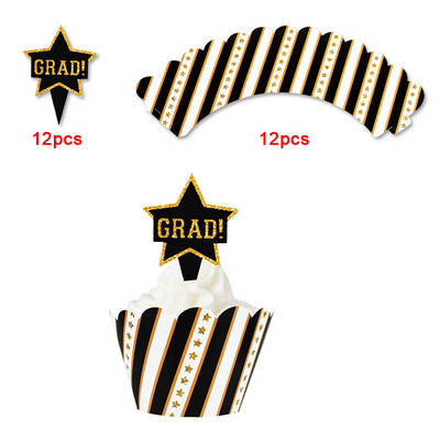 1Gb Melnā zelta izlaiduma rāmis Izlaiduma ballītes kabīnes rekvizīti Izlaiduma foto dekori DIY foto rekvizīti Izlaiduma ballītes piederumi