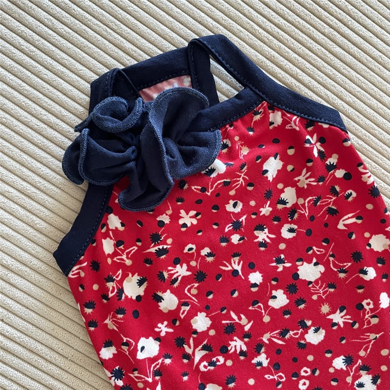 Kaķu apģērbi Sphnx Kaķu svārki Bez apmatojuma kaķa kokvilnas ziedu mežģīņu kleita Salda, mīksta kleita kaķēniem suņiem Mājas mētelis pavasara virsdrēbēs