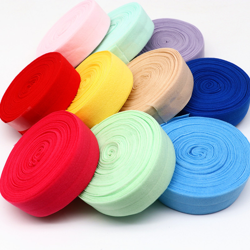 5m színes szegély gumiszalag nagy rugalmasság duplán hajtogatott gumiszalag otthoni csipke dekoráció varró öv ruházati kiegészítők 2cm