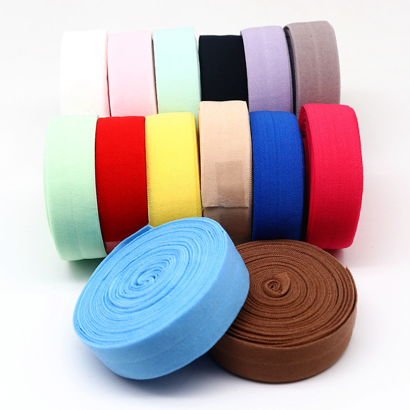 5m színes szegély gumiszalag nagy rugalmasság duplán hajtogatott gumiszalag otthoni csipke dekoráció varró öv ruházati kiegészítők 2cm