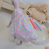 Devon Rex macskaszoknya kisállatkellékek Sphynx Cat ujjatlan pamut szoknya Princess, édes stílusú ruha kutyának Sphynix macska nyáron