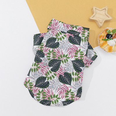 Havaju stila suņu T-krekli Pludmales vasaras mājdzīvnieku suņu apģērbi maziem suņiem Veste Elpojošs kucēnu mājdzīvnieku krekls Čivavas Jorkas kostīms