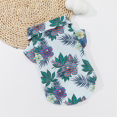 Havaju stila suņu T-krekli Pludmales vasaras mājdzīvnieku suņu apģērbi maziem suņiem Veste Elpojošs kucēnu mājdzīvnieku krekls Čivavas Jorkas kostīms